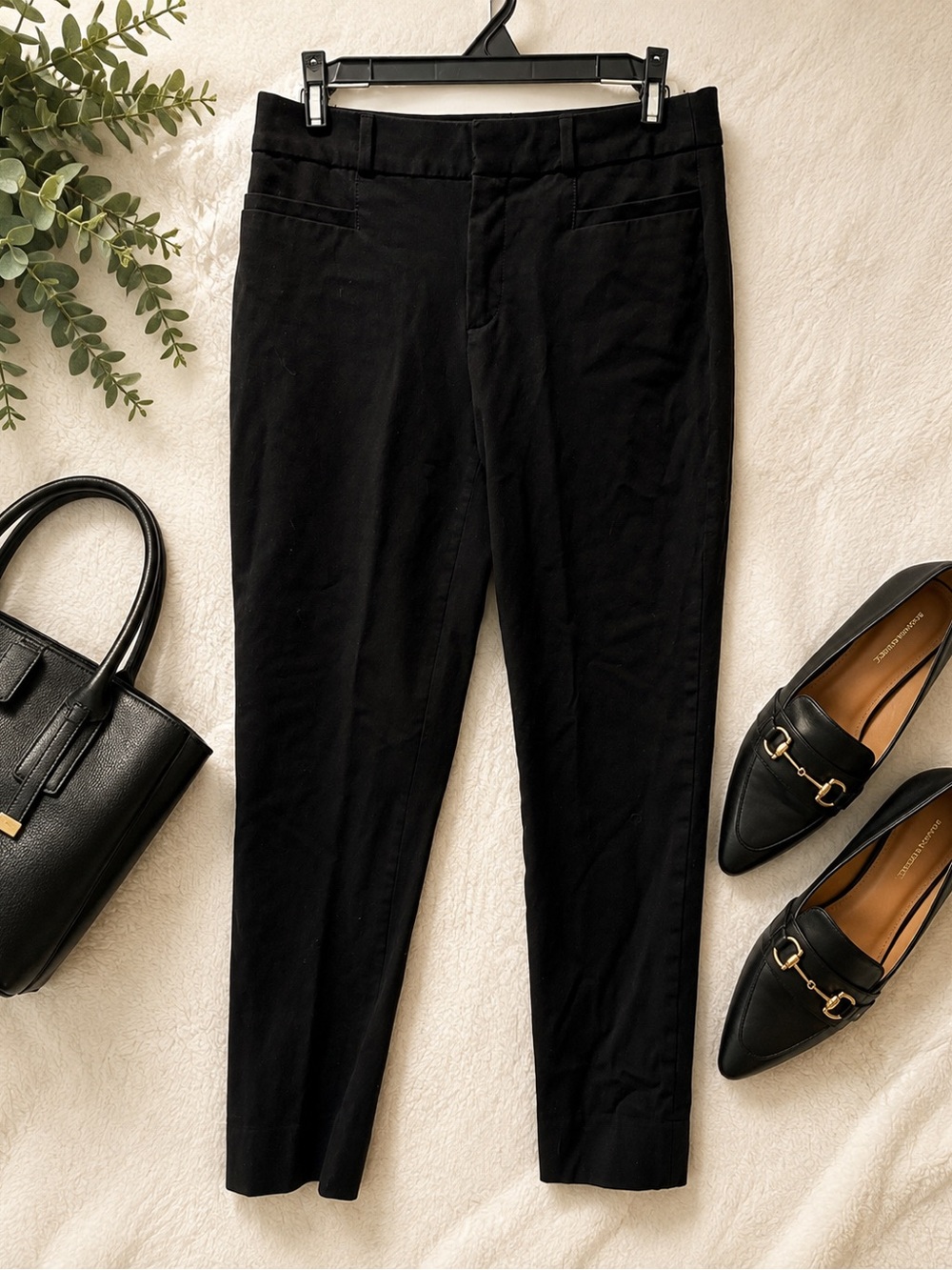 Banana Republic Black Skinny Ponte Ankle Pants